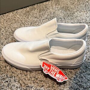 Vans White Slip-On